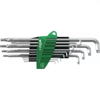 Wiha 366BETSZ13TS set Torx kutnih ključeva s kuglastim vrhom, 13 dijelova, titan siva, ErgoStar držač 40979