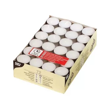 PAPSTAR White Tealight Candles - 72 Pieces