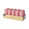 PAPSTAR Pillar Candles 9 cm Pink, 4-Pack