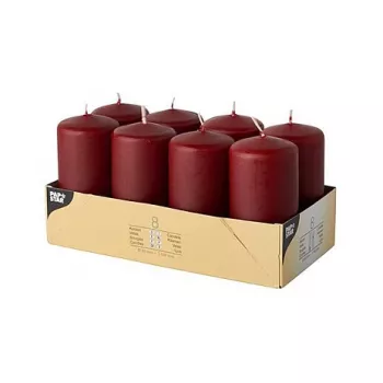 PAPSTAR Pillar Candle 10 cm Bordeaux