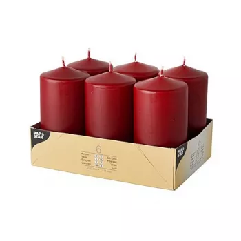 PAPSTAR Pillar Candle 11.5 cm Bordeaux