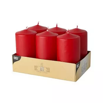 PAPSTAR Stumpenkerze Pillar Candle 11.5 cm Red