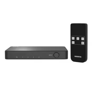 MARMITEK Connect 740 4-portni HDMI 2.0 preklopnik s daljinskim upravljačem, 4K@60Hz, HDR, HDCP 2.2, metalno kućište