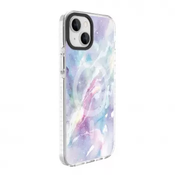 Evelatus Apple iPhone 15 Plus PC+TPU maskica s MagSafe – Custom Marble Purple
