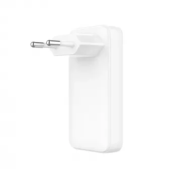 Fixed Slim 2xUSB-C putni punjač 65W GaN PD bijeli