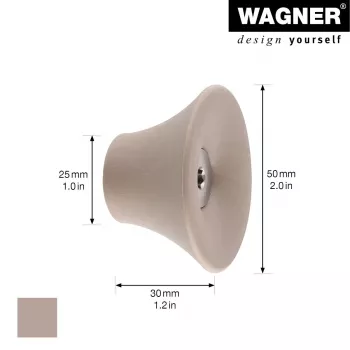 Wagner design yourself TULIP kuka za garderobu GH 0322, 1 kuka, taupe (17032221)