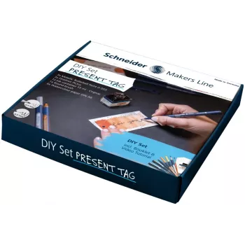 Schneider DIY set privjesaka za darove bijeli sa zlatnim i srebrnim metalik markerima (ML85060902)