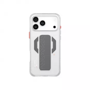 SKINARMA Haxa maskica za iPhone 17 Pro Max s magnetskim punjenjem i stalkom - prozirna