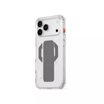 SKINARMA Haxa maskica za iPhone 17 Pro Max s magnetskim punjenjem i stalkom - prozirna