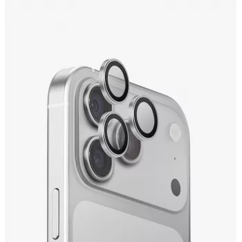 UNIQ Optix Aluguard (DX2) zaštita objektiva kamere za iPhone 18 Pro / 18 Pro Max – srebrna s aplikatorom