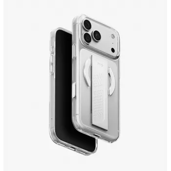 UNIQ Heldro Air iPhone 18 Pro Max / 17 Pro Max Magclick maskica za bežično punjenje dimljeno staklo