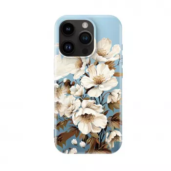 Evelatus iPhone 16 Pro Max tanka futrola s MagSafe - Flower Blue