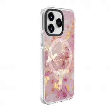Evelatus Apple iPhone 15 Pro PC+TPU futrola s MagSafe – mramor roza