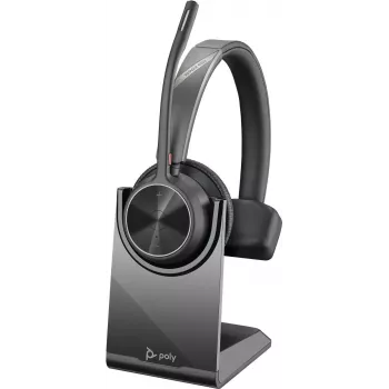 HP Poly Voyager 4300 UC Series 4310 bežične on-ear slušalice s USB-C adapterom i stalakom, Zoom certificirano 218474-01