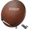 SCHWAIGER 80 cm set satelitske antene s jednim LNB, cigla crvena