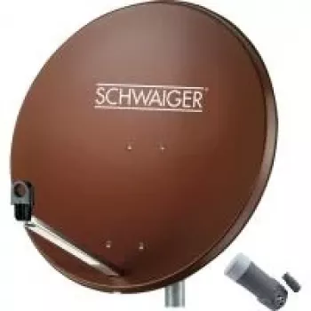 SCHWAIGER 80 cm set satelitske antene s jednim LNB, cigla crvena