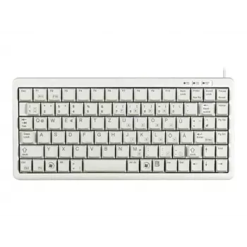 Cherry Slim Line G84-4100 kompaktna tipkovnica, PS/2 + USB, 83 tipke, njemački raspored (QWERTZ), svijetlosiva