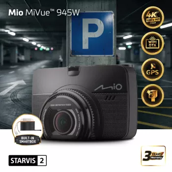 Mio MiVue 945W Premium 4K kamera za vozilo, STARVIS 2, Wi-Fi, GPS