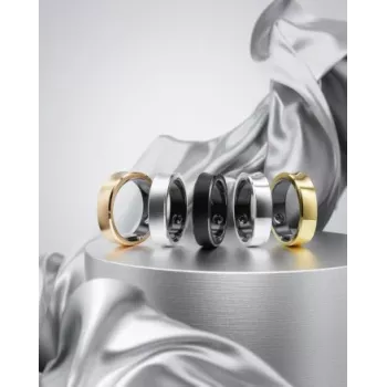 RingConn Smart Ring Gen3 za žene i muškarce – polirano srebro veličina 11