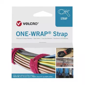 Velcro One Wrap čičak kabelske vezice, 13 x 200 mm, bijele, 25 kom