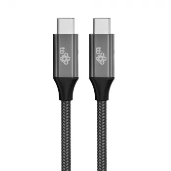 TB Braided USB 3.2 Gen 2 Cable USB-C to USB-C, 1 m, 100 W, Black