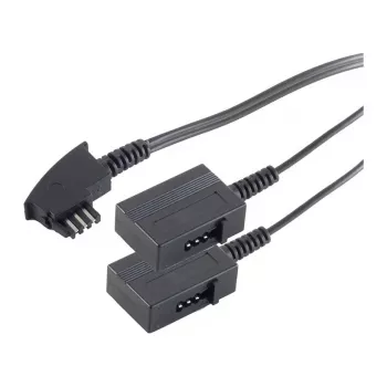 S-Impuls Telephone Extension Cable - TAE-F (S) to TAE-F (R) - 20 cm