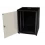 IT-BUDGET 19 inch mrežni ormar SJB, 12U, 600x600 mm (ŠxD), staklena vrata, stražnja ploča, crni
