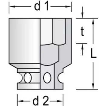 Gedore K 21 46 udarni nasadni ključ, 1 inch pogon, 6-kut, 46 mm (6183810)