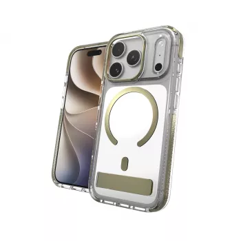 Zagg Santa Cruz Snap metalna futrola sa stalkom za iPhone 18 Pro / 17 Pro, zlatna