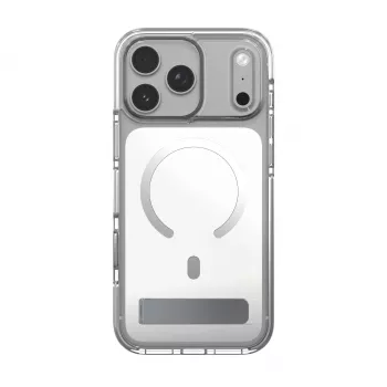Zagg Santa Cruz Snap metalna futrola sa stalkom za iPhone 18 Pro Max / 17 Pro Max, srebrna
