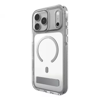 Zagg Santa Cruz Snap metalna futrola sa stalkom za iPhone 18 Pro Max / 17 Pro Max, srebrna