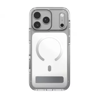 Zagg Santa Cruz Snap metalna futrola sa stalkom za iPhone 18 Pro / 17 Pro, srebrna