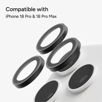 Zagg Glass Elite antirefleksni prstenovi za kameru za iPhone 18 Pro Max / 17 Pro Max / 18 Pro / 17 Pro crni