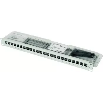 Telegärtner 100007010 19 inch modulni nosač, opremljen, CAT 6a, 1U, sivi