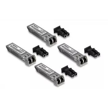 TRENDnet TEG-MGBSX/4 - SFP (Mini-GBIC) primopredajni modul - LC multimodni - do 550 m - 850 nm - TAA sukladan (paket od 4)