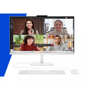 HP OmniStudio 27-cw0470ng 27 inch FHD All-in-One PC - AMD Ryzen AI 7 445, 16GB RAM, 512GB SSD, Windows 11 Home (DE), White