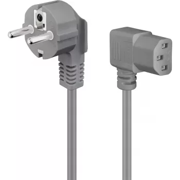 DSIT mrežni kabel Schuko na IEC C13, 2 m, sivi