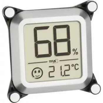 TFA Dostmann termo-higrometar za humidor, srebrni, 30.5056.54