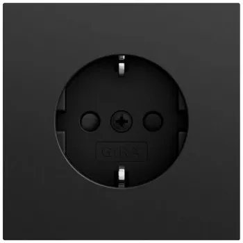 Gira System 70 SCHUKO utičnica SP, crna, 445374