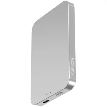 Nevox magnetski bežični powerbank Qi2, 5000 mAh, srebrno-bijeli