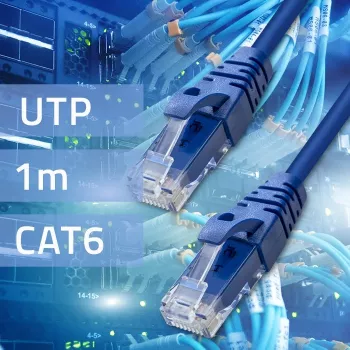 Qoltec Cat6 U/UTP patch kabel RJ45, 1 m, zlatni