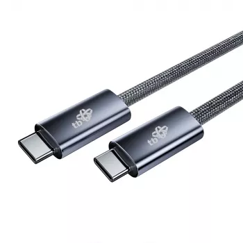 TB pleteni USB 3.2 Gen 1 kabel USB-C na USB-C, 1 m, 100 W, crni