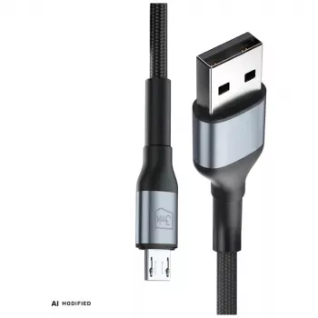 3mk Hyper Cable N-Series USB-A na Micro-USB kabel, 1 m, 12 W, crni