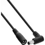 InLine® DC produžni kabel, kutni utikač, 5,5 x 2,5 mm, crni, 0,5 m
