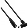 InLine® DC produžni kabel, kutni utikač, 4,0 x 1,7 mm, crni, 0,5 m