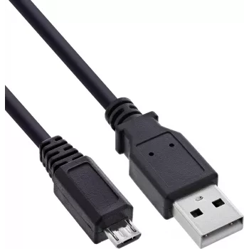 InLine USB 2.0 kabel Micro-USB na USB-A, 0,3 m, crni