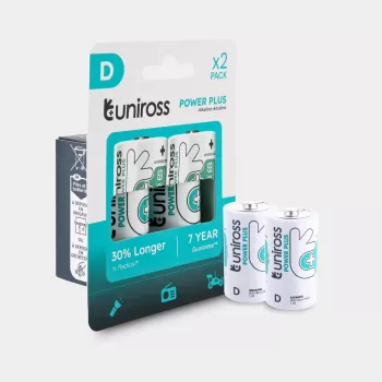 Uniross Power Plus D / LR20 alkalne baterije, 2 kom.