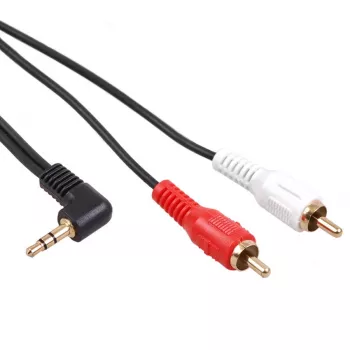 Maclean MCTV-824 audio kabel 3,5 mm mini jack na 2x cinch, 1 m, crni