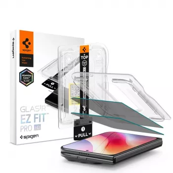 Spigen Glas.TR EZ Fit Pro HD AC Privacy zaštitna folija za zaslon za iPhone Duo, pakiranje od 2 komada