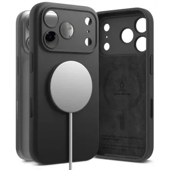Ringke silikonska magnetska MagSafe futrola za iPhone 18 Pro Max, crna